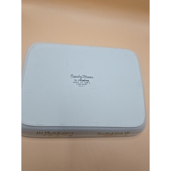 Country Flowers By Andrea Oven To Table Cookware 9607 10.5”X 8”x2" Baking Dish - Picture 7 of 8